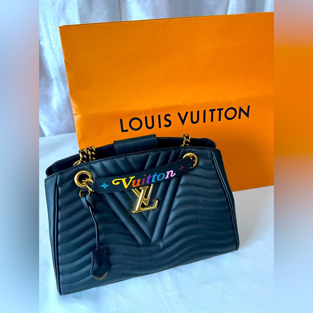 Louis Vuitton New Wave Rainbow Logo Black TOTE